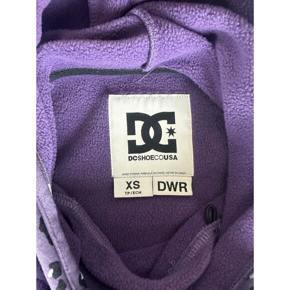 DC SHOE CO. SALEM TECHNICAL FLEECE HOODIE  PURPLE/GRAY WOMENS XS - Picture 5 of 10